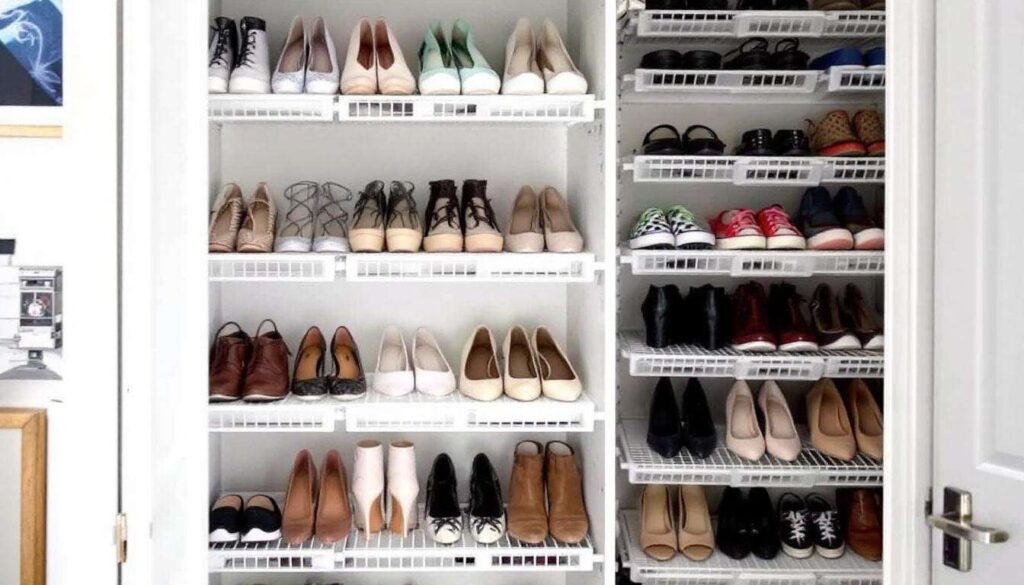 The Smart Item You Can Use To Double Your Shoe Storage In A Small Closet
